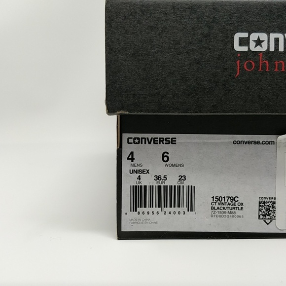 John Varvatos x Converse All Star Ox Black 150179C - Picture 2 of 8